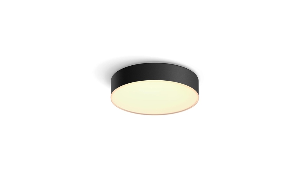 Philips Hue White Ambiance Enrave Plafonnier S Noir + variateur d'intensité lumineuse