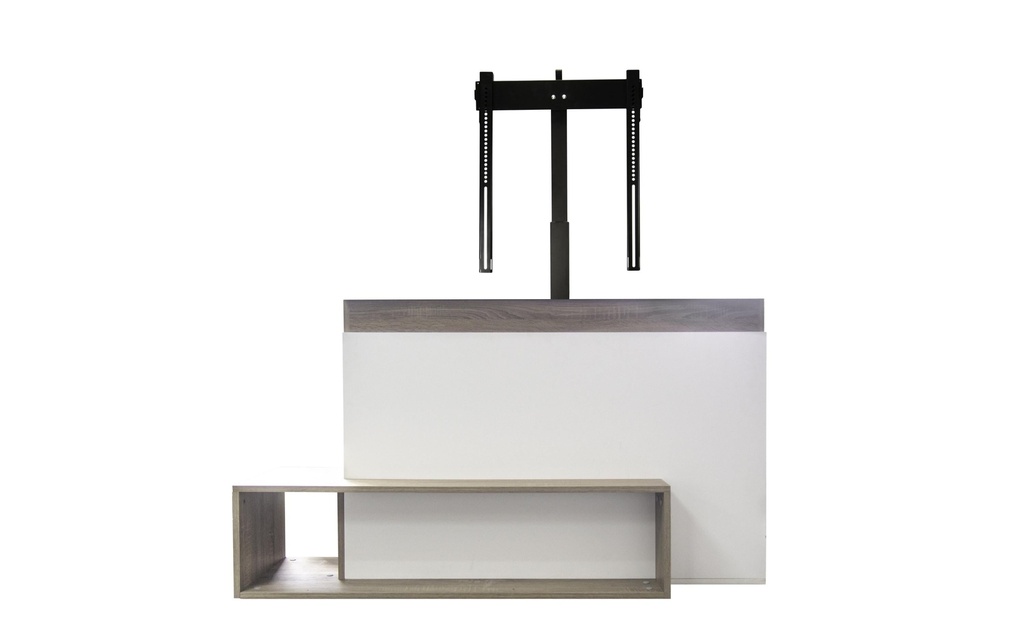 DSS Élévateur de TV Ascona Meuble TV avec système d'élévation max. 50 kg – blanc