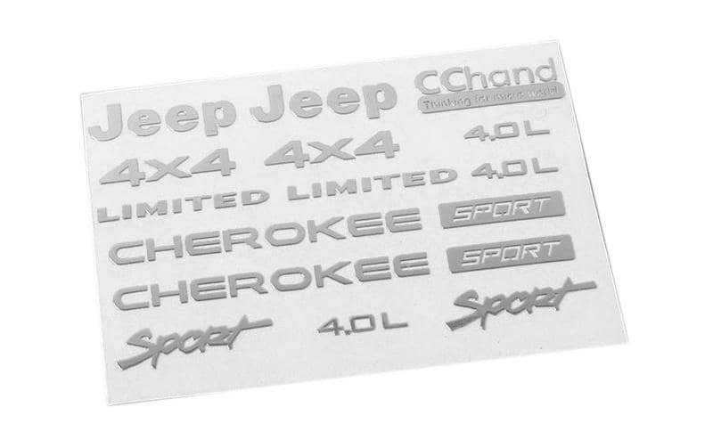 RC4WD Emblème Set, SCX10 II Cherokee, argent
