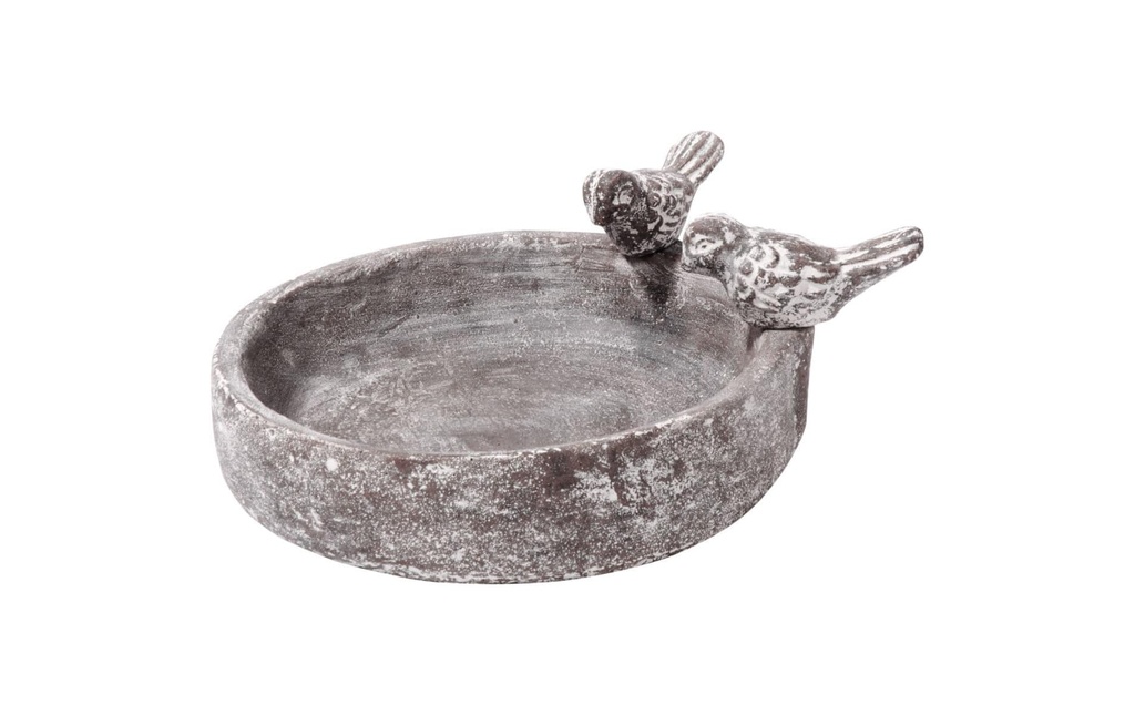 dobar Abreuvoir pour oiseaux Oasis de piscine, 18 x 18 x 4.5 cm, ciment