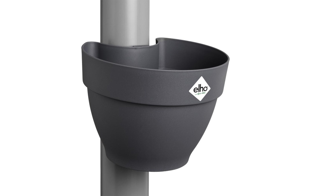 Elho Pot à fleur Vibia Campana Pot de plantes à tuyau de descente Noir
