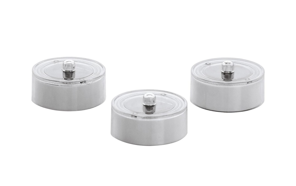 EGLO Leuchten Set de bougies à chauffe-plat LED SOLAR Ø 5 x 3 cm, Blanc