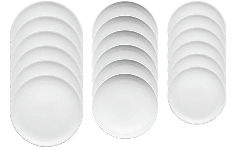 Arthur Krupp Assiette non décorative Rotondo 18 Pièce/s,Blanc