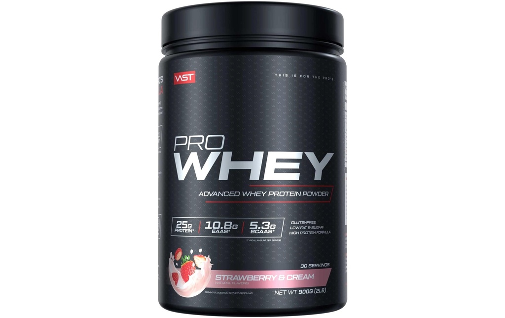 VAST Poudre Par boîte de Whey: 900g, Framboises et crème