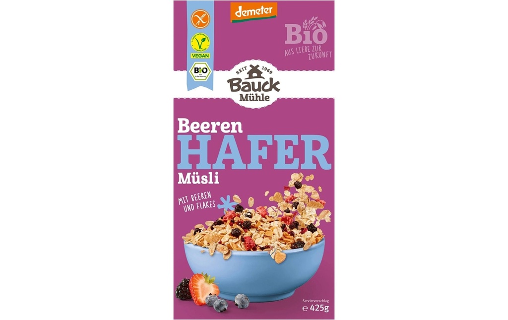 Bauck Mühle Muesli Avoine Baie 425 g