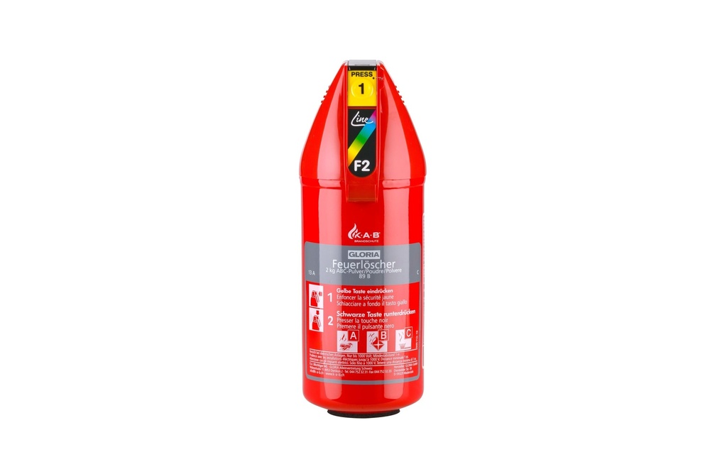 Gloria Extincteurs Poudre Classe de feu ABC, 2 kg