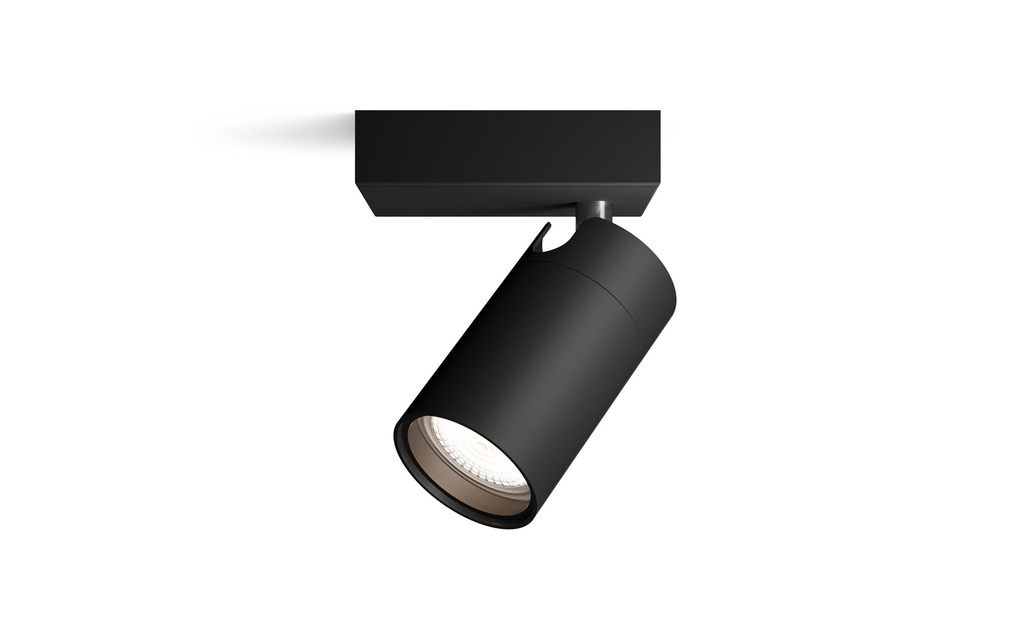 Philips Spot encastré Idris GU10, IP44 Noir, sans ampoule