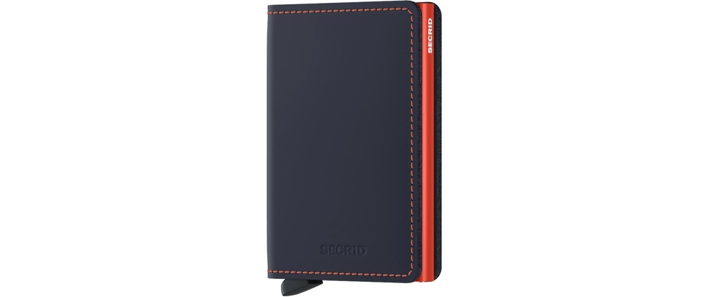 SECRID Portefeuille Slimwallet Matte Nightblue Orange