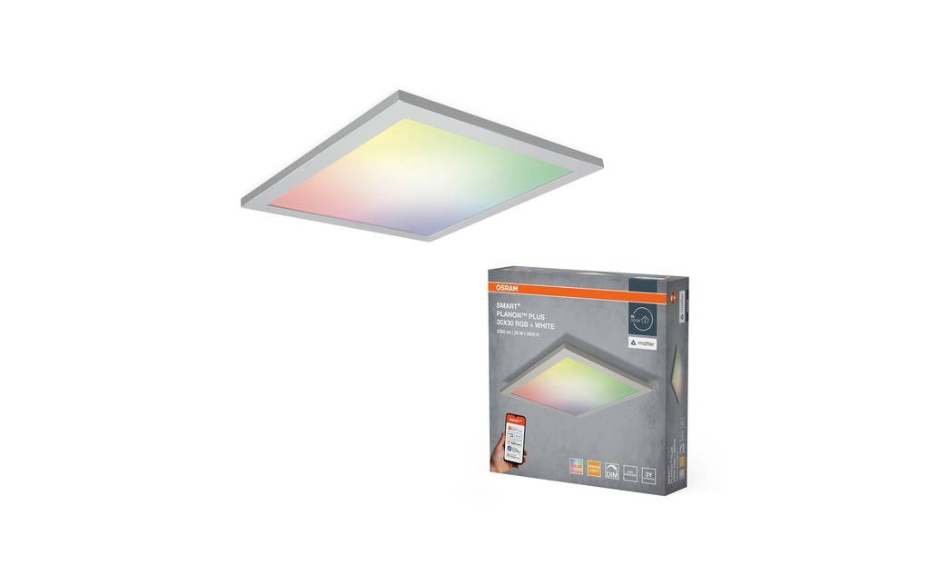 OSRAM Panneau à LED SMART+ Matter Planon Plus 300 x 300 mm RGBW