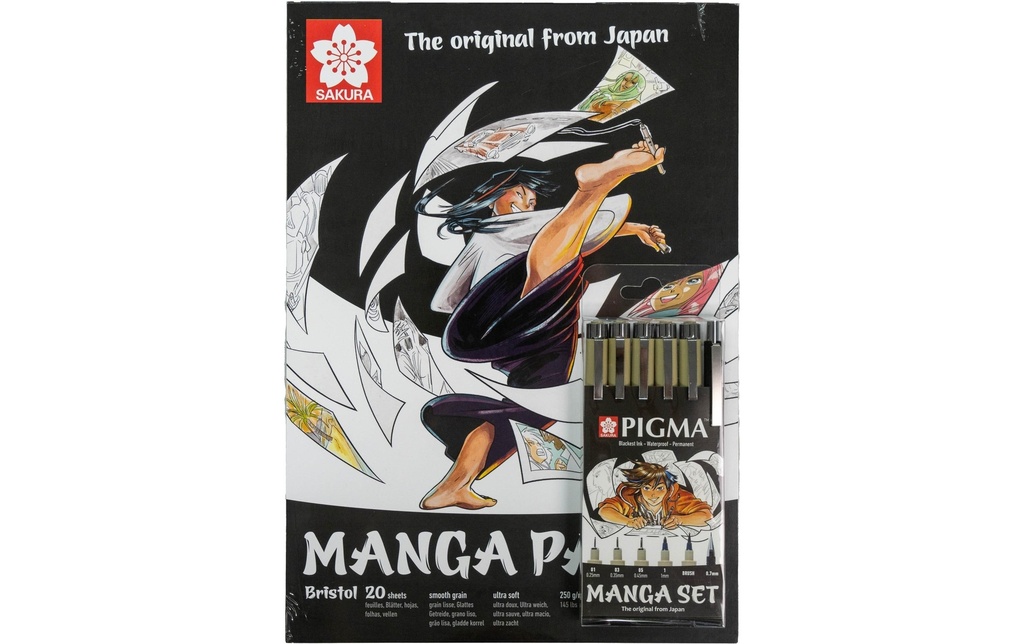 Sakura Carnet de dessin Set Manga A4