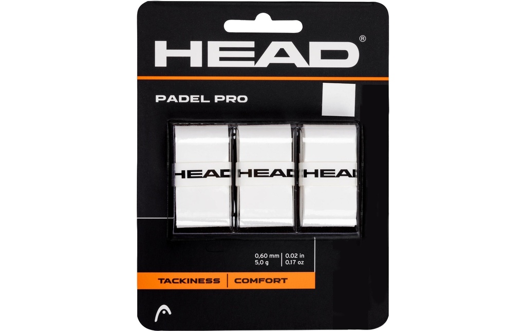 HEAD Padel Grip Padel Pro Lot de 3, Blanc