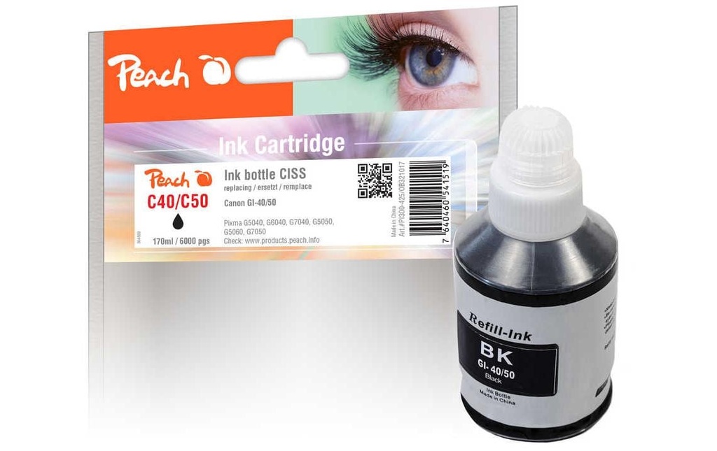 Peach Encre Canon GI-40/50 Pigmented Black
