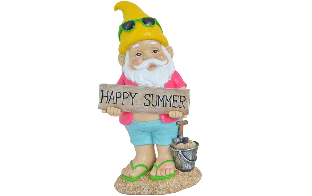 Dameco Figure décorative Nain de jardin Beach Summer