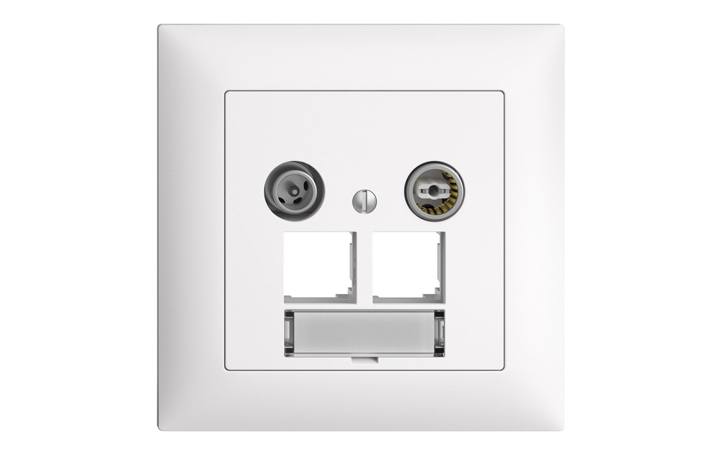 Feller EDIZIOdue Prise multimédia UP 2xRJ45 11dB EASYNET