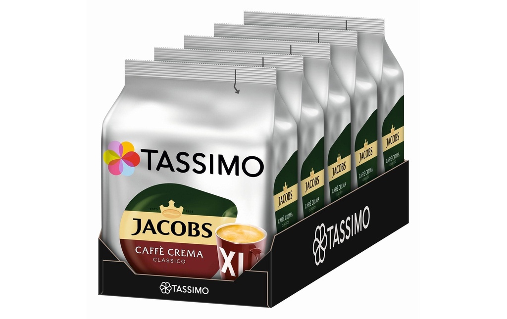 TASSIMO Capsules de café T DISC Jacobs Caffè Crema XL 80 portions
