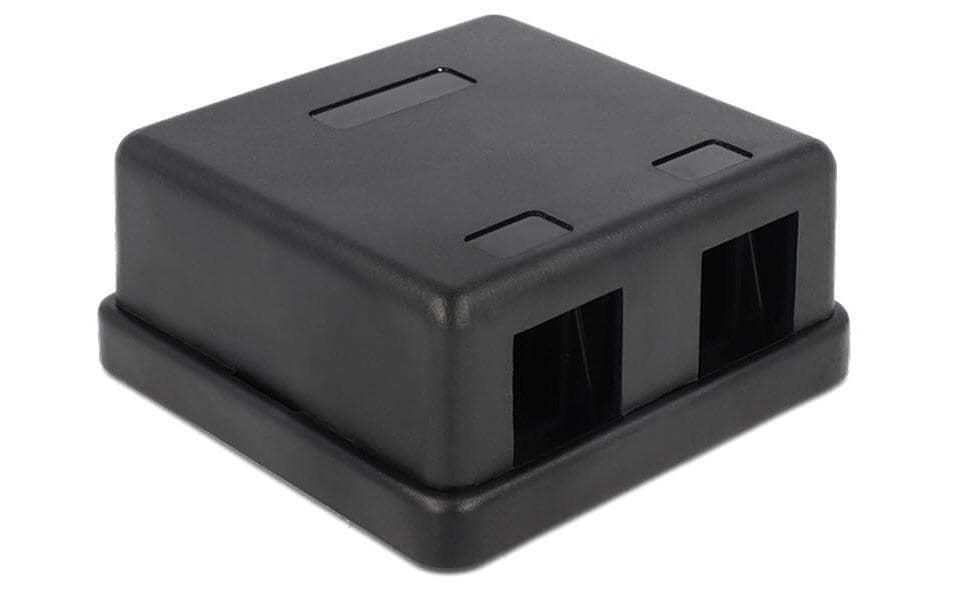 Delock Boîtier Keystone 2 fois, noir