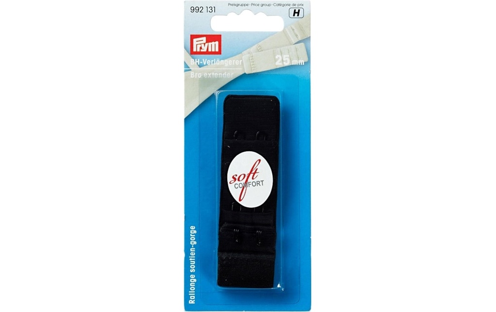 Prym Extension du soutien-gorge 25 mm, pour l'accrochage, noir