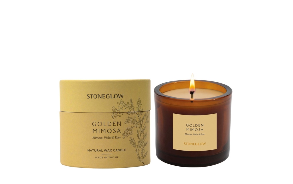 Stoneglow Bougie parfumée Golden Mimosa 200 g
