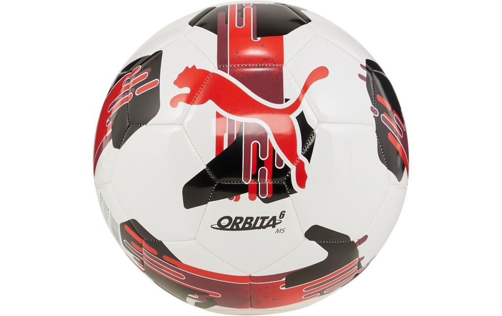 PUMA Ballon de football Orbita 6 MS Rouge/Blanc, Taille de la balle: 4