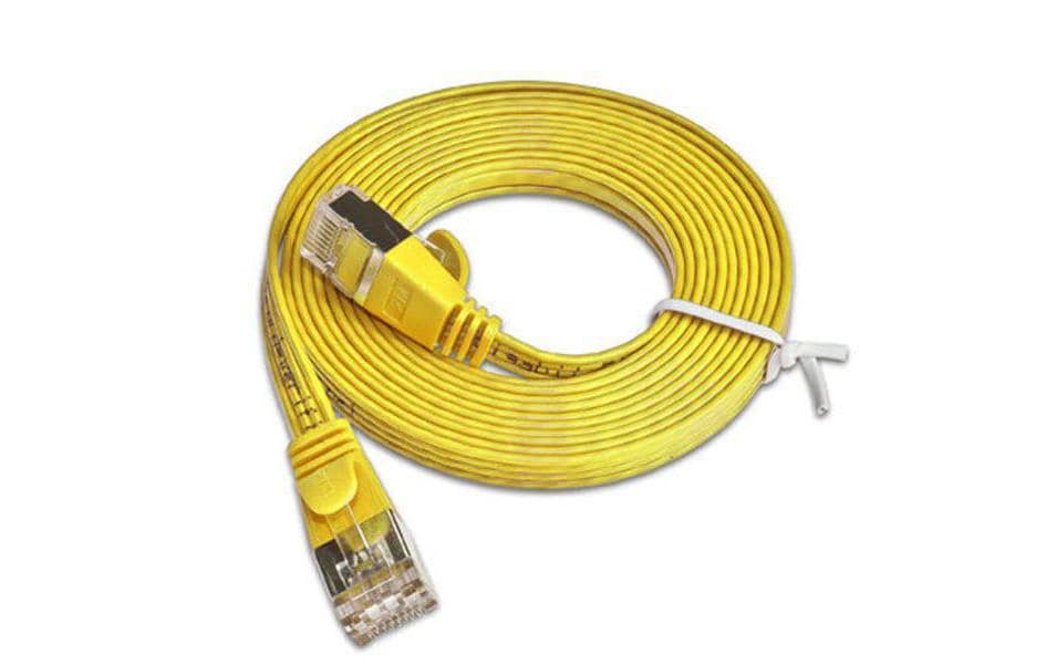 SLIM Câble patch slim RJ-45 - RJ-45, Cat 6, STP, 5 m, Jaune