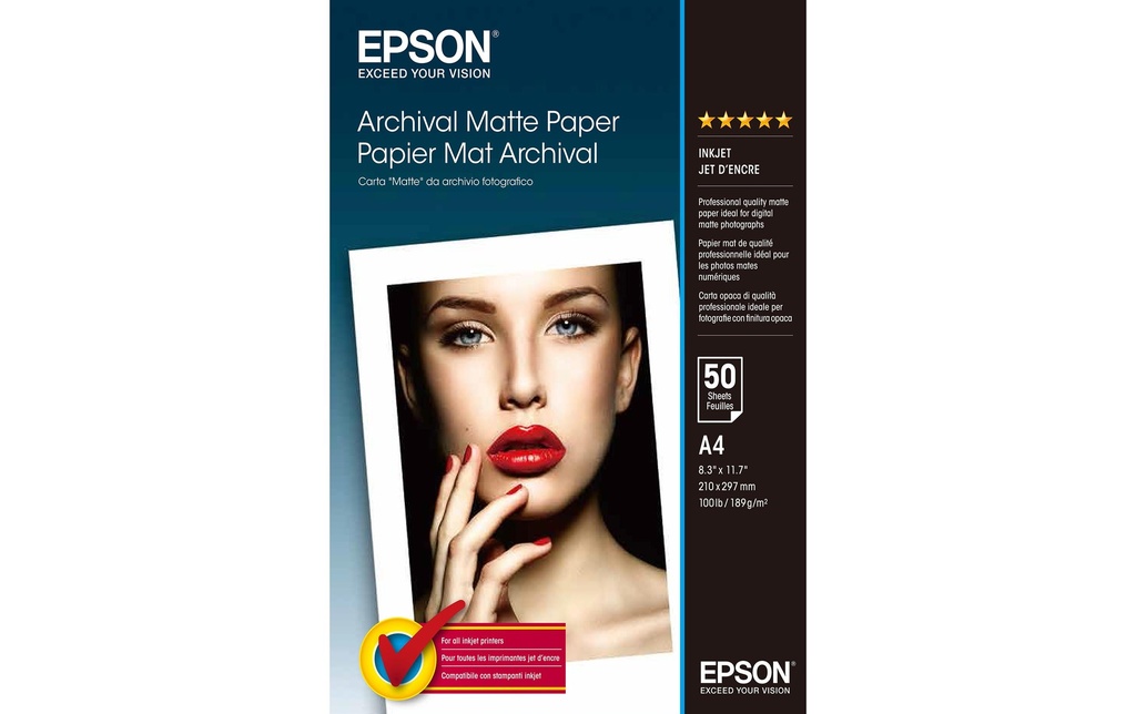 Epson Papier photo A4 192 g/m² 50 Pièce/s