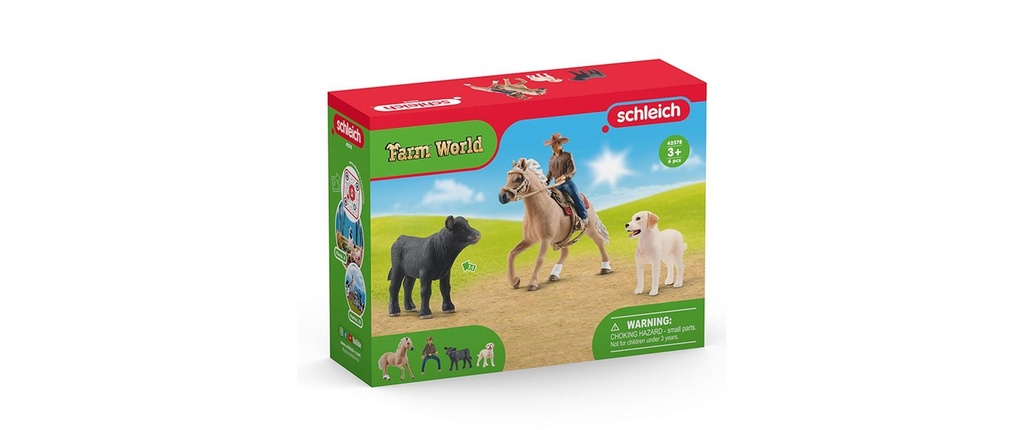 Schleich Ensemble de pions Farm World Équitation western