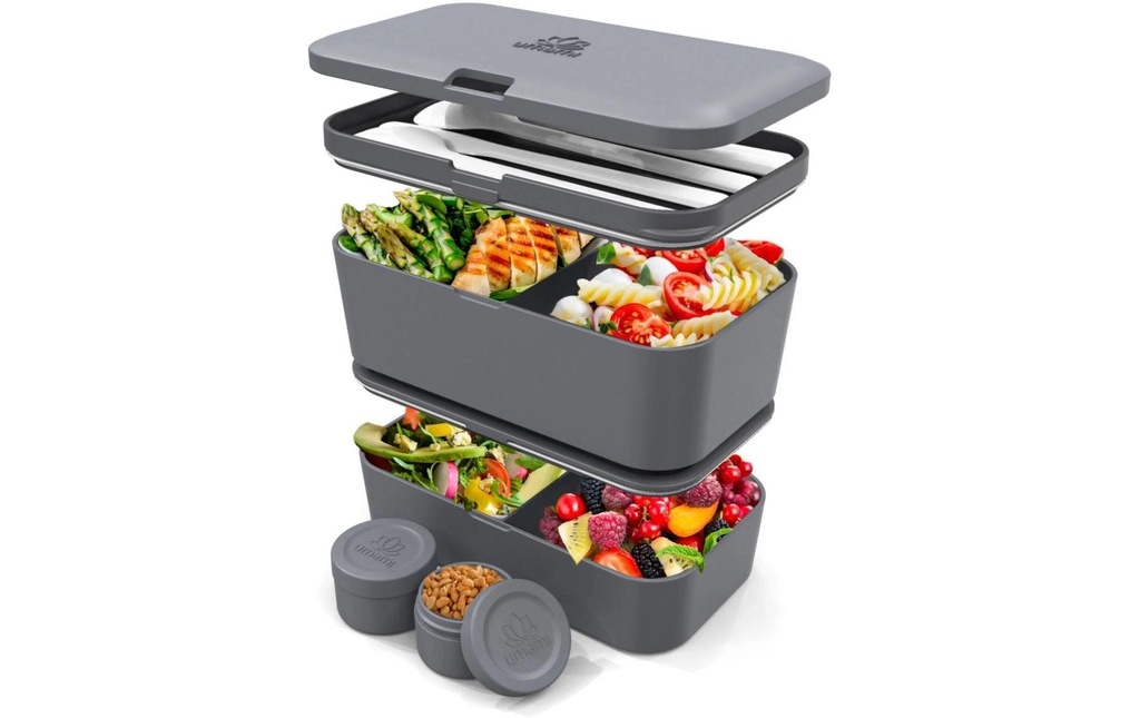 Umami Boîte casse-croûte Nestable L Carbon Gray