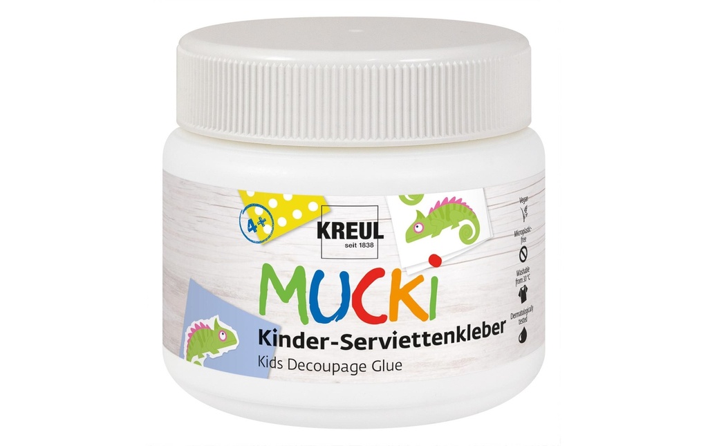 Kreul Vernis et colle pour serviettes Mucki 150 ml, Transparent