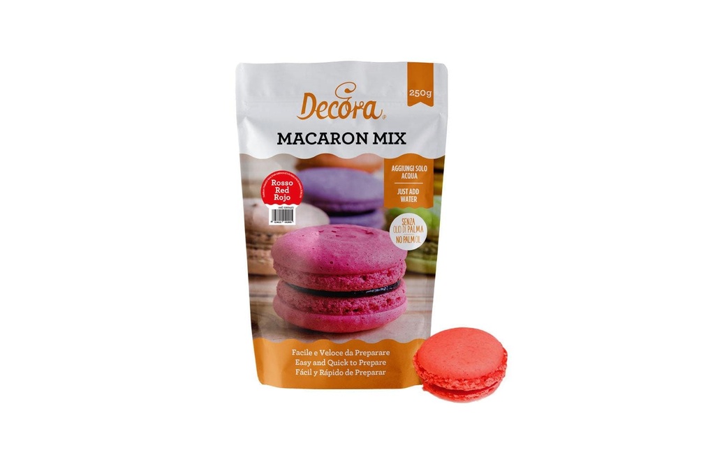 Decora Mélange pour macaron rouge 250 g