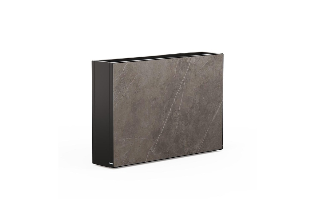 Herstera Cloison décorative Laminate 120 x 25 x 80 cm Marbre noir