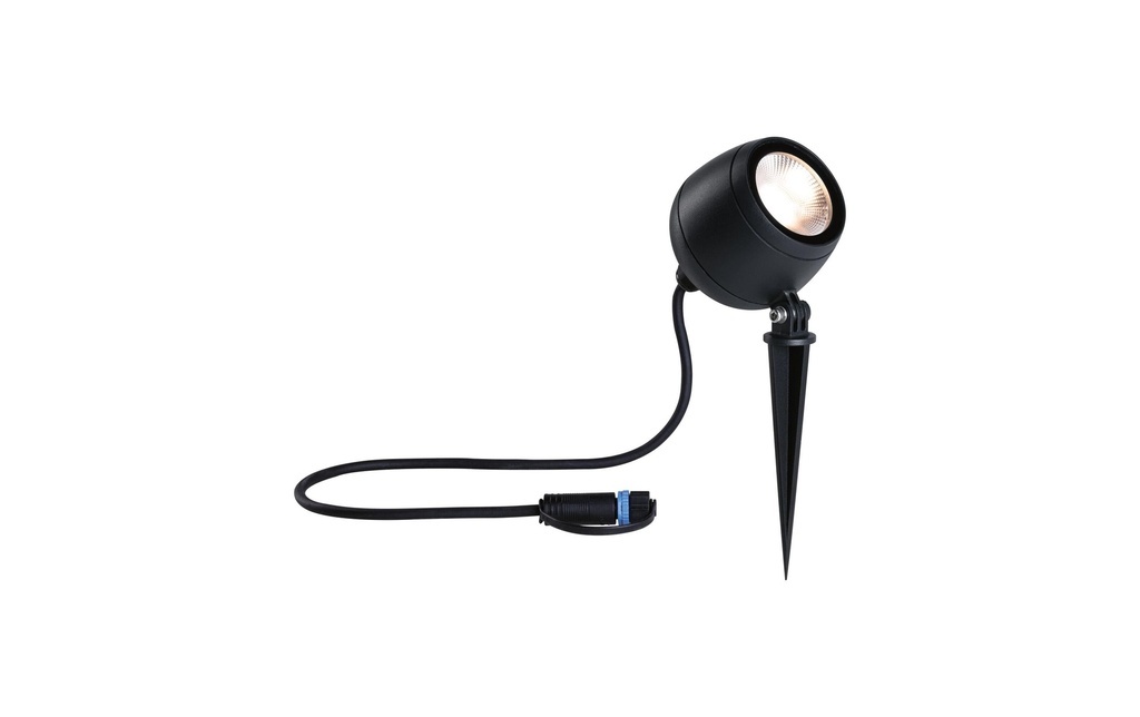Paulmann Spot de jardin Plug & Shine Kikolo, 60°, 3000K, 7.2W, anthracite