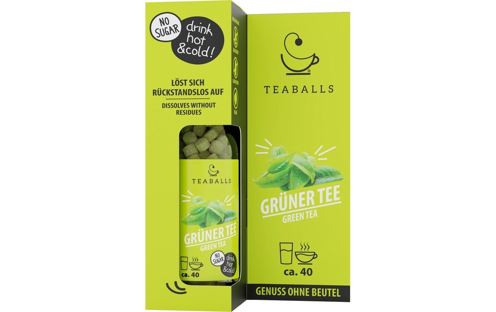 TEABALLS Teaballs thé vert Black Selection environ 40 tasses