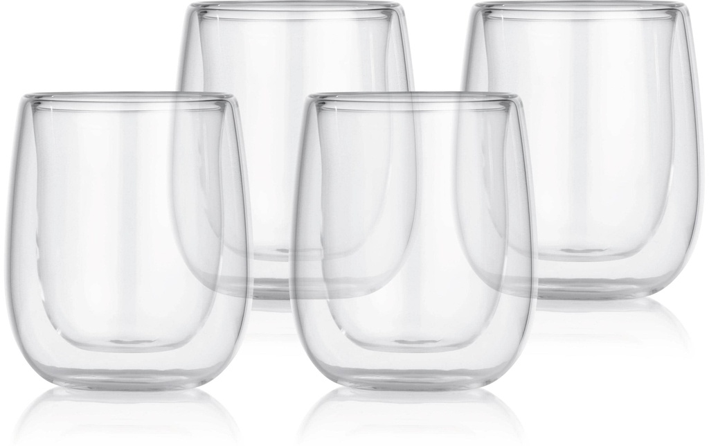 GOURMETmaxx Verre à espresso 80 ml, 4 Pièce/s, Transparent
