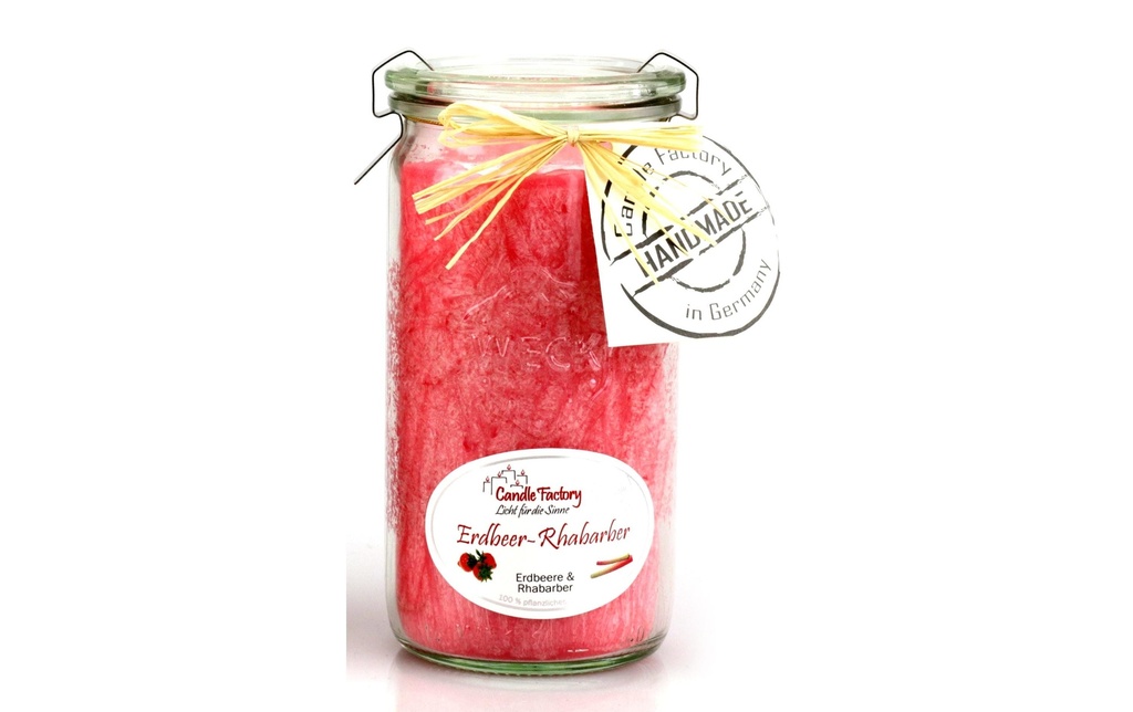 Candle Factory Bougie parfumée Fraise et rhubarbe Mini Jumbo