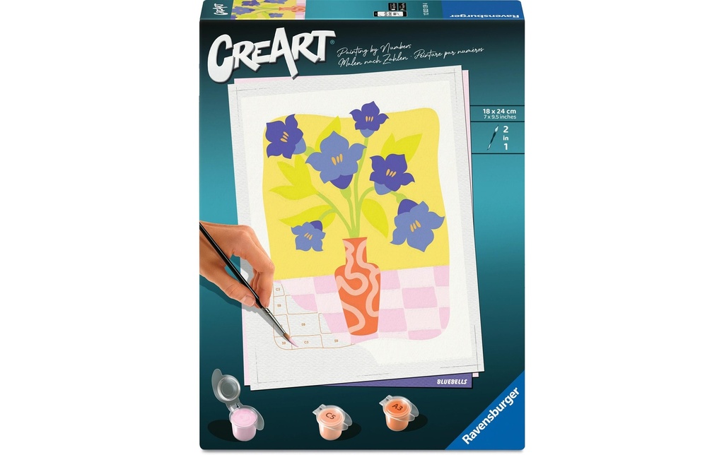Ravensburger Peinture par numéros Campanules à l'acrylique