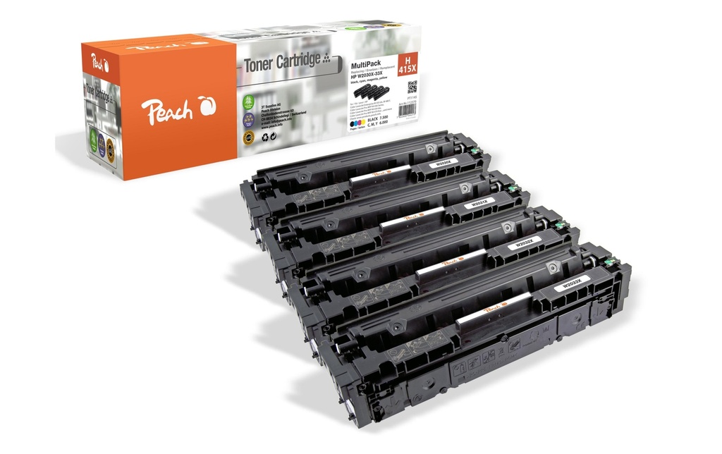 Peach Toner HP Nr. 415X / W2030-3X BK, C, M, Y
