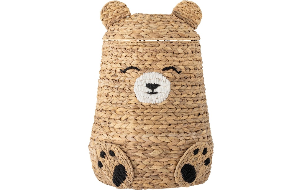 Bloomingville Panier à jouets Timone Ours, nature, jacinthe d'eau