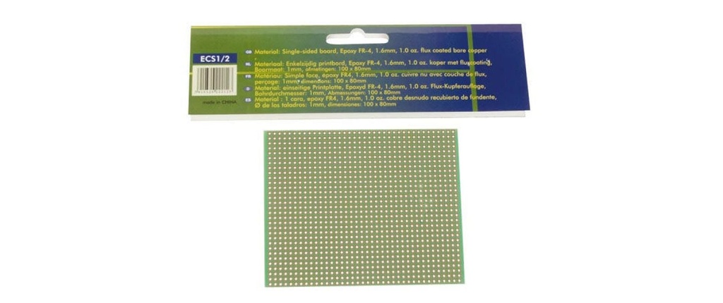 Velleman Eurocard ECS1/2 100x80mm, 1 pièce