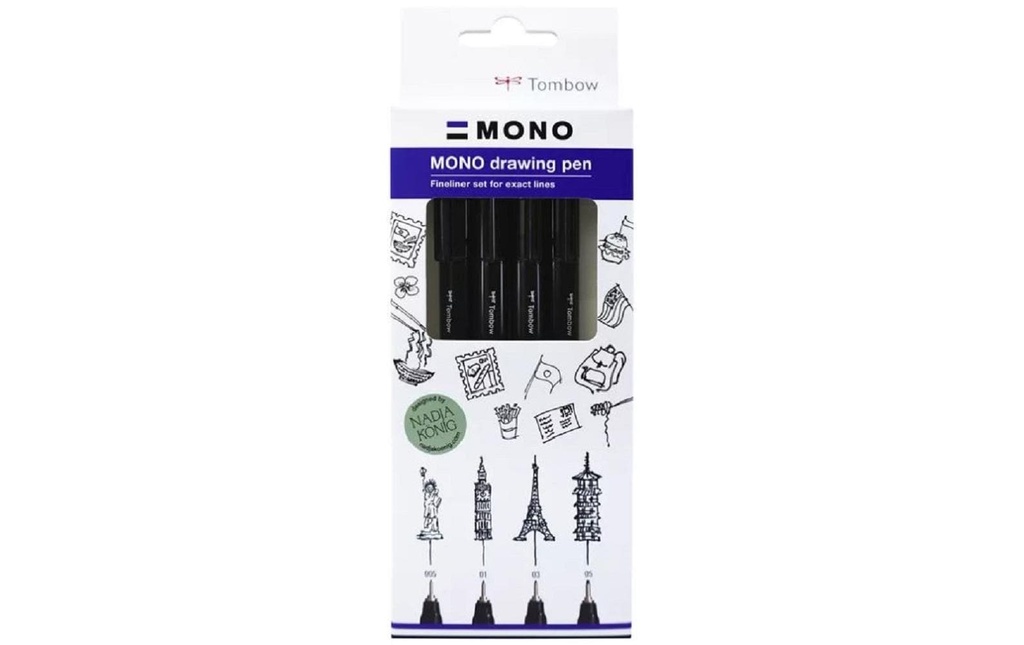 TOMBOW Drawing pen MONO Set Fine (4 pces)