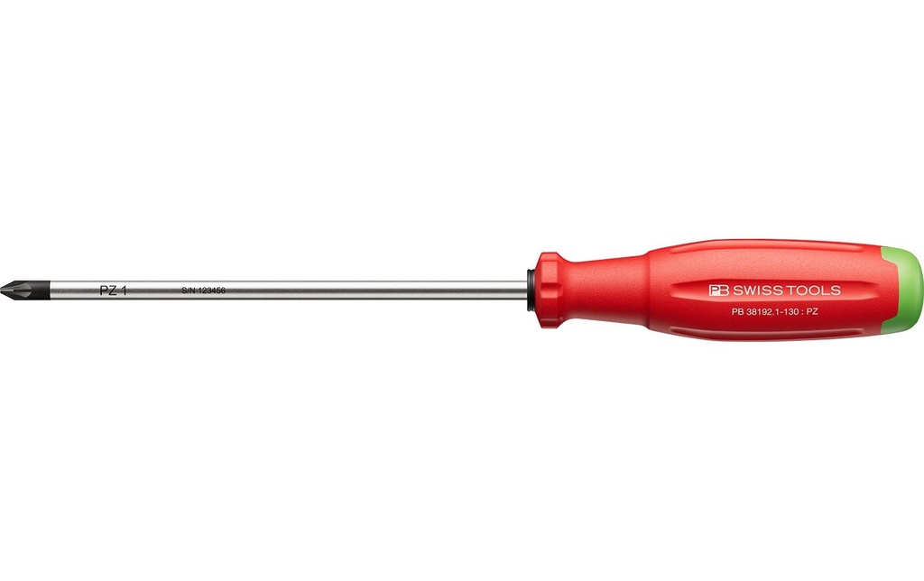 PB Swiss Tools Tournevis cruciforme SwissGrip Evo PZ PB 38192.1-130 Rouge