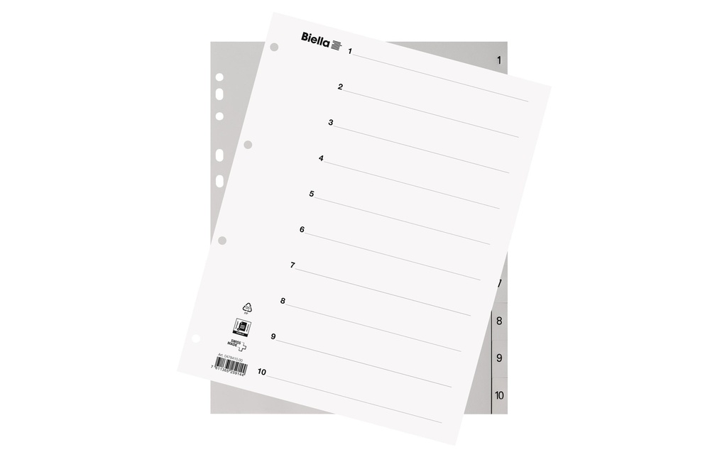 BIELLA Répertoire PP 10ongl. 1-10