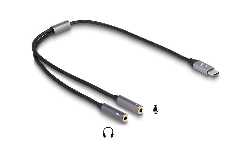 Delock Casque DAC 24 bits / 96 kHz USB-C - jack 3.5 mm