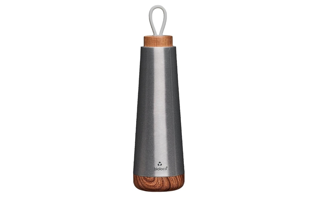 BioLoco Bouteille isotherme Boucle 500 ml, Argent