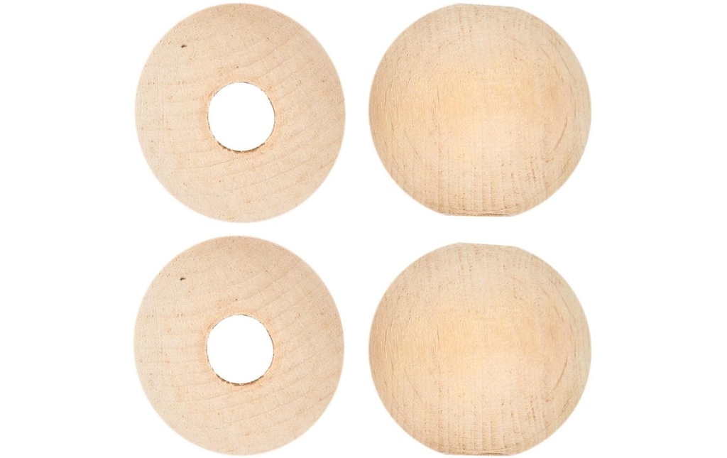 lalana Perles en bois Perles en bois 30 mm, 4 pièces