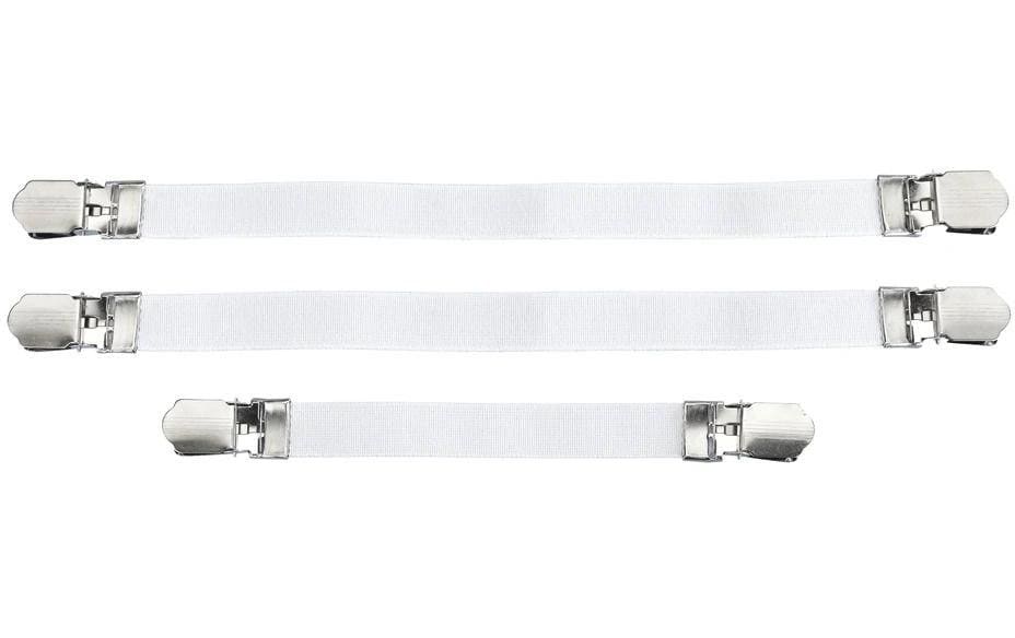 Wenko Tendeur de housse de table à repasser, lot de 3 Blanc