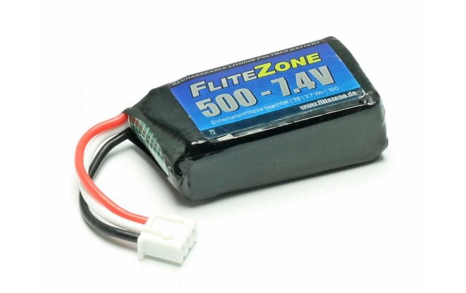FliteZone Batterie RC LiPo 500 mAh 7.4 V 30C 120x