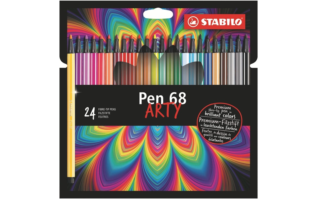 STABILO Feutres Arty pen68 étui 24pces (24 pces)