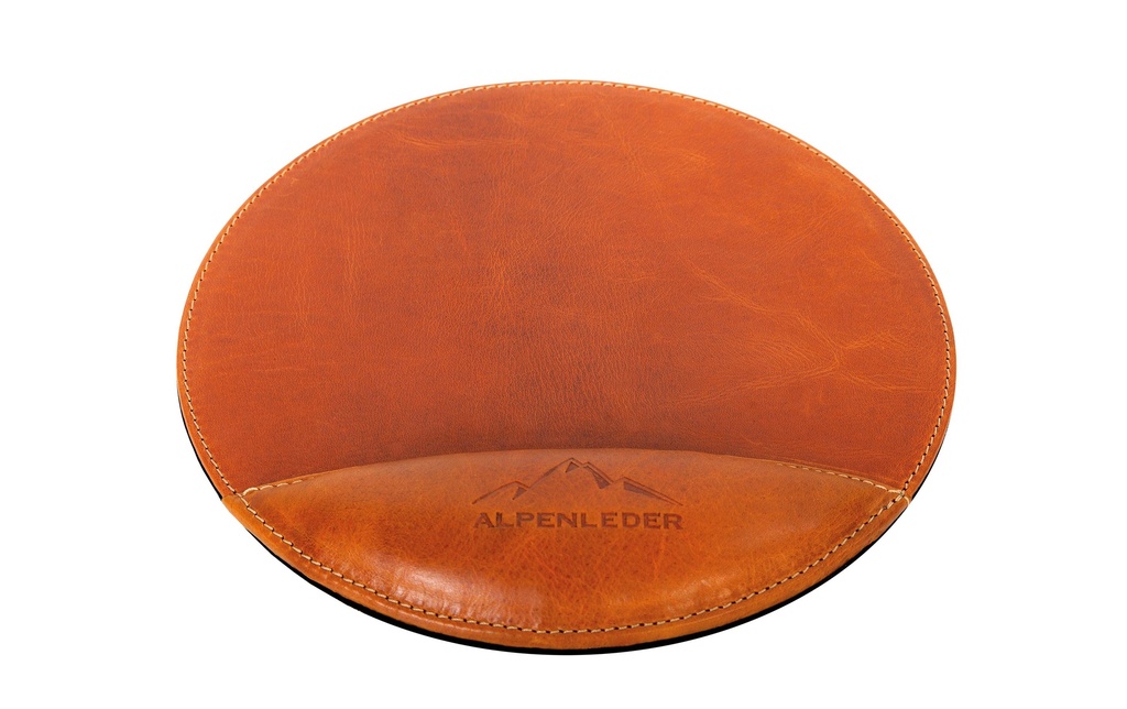 Alpenleder Tapis de souris Meersburg Cognac