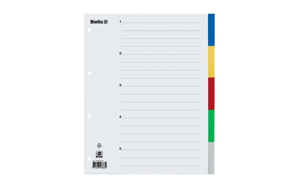 BIELLA Répertoire PP 5ongl.neutre