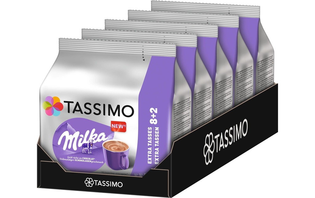 TASSIMO Capsules de café T DISC Milka Spécialité au cacao 5 x 10